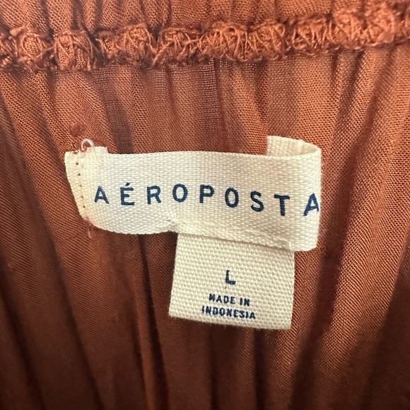 Aeropostale Solid Scoop-Neck Swiss Dot Fit & Flare Dress Sz L - Picture 10 of 11